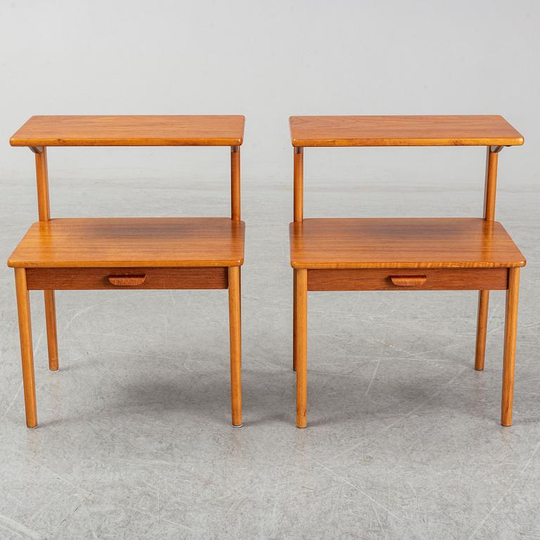 SÄNGBORD, ett par, Svenska Möbelfabrikerna, nr 80, 1950-/60-tal.
