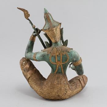 SKULPTUR, patinerad metall, orientalisk, 1900-tal.