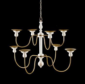 TAKKRONA, trä och mässing, 1900-talets andra hälft. Höjd ca 40 cm.