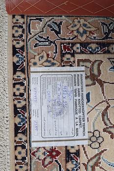 A carpet, Nain, 9 LAA, part silk, ca  484 x 335 cm.