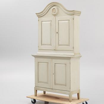 A cabinet, late 18th Century and early 20th Century.