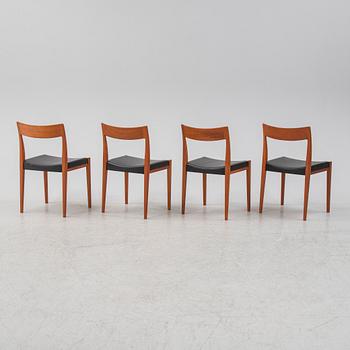 Yngve Ekström & Nils Jonsson, a set of four 'Kontiki' chairs, Bra Bohag, Troeds, 1960's.