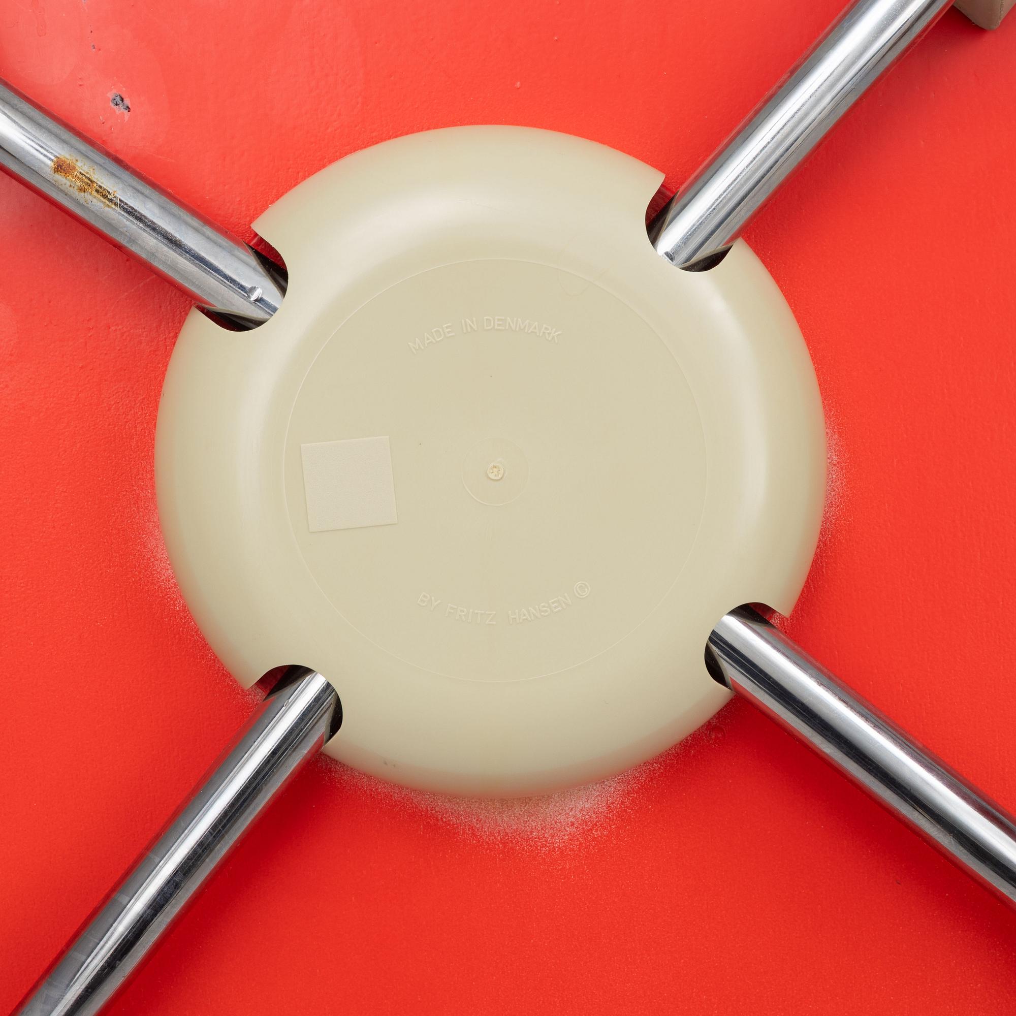 Arne Jacobsen, three 'Ant' chairs, Fritz Hansen, Denmark, 1989.