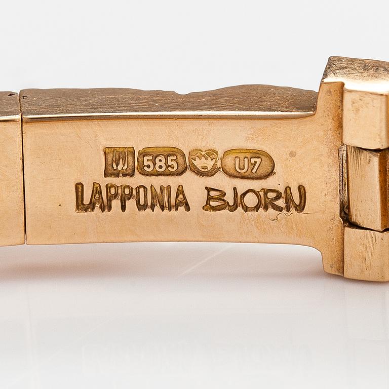 Björn Weckström, Armband "Tundra", 14K guld. Lapponia 1973.