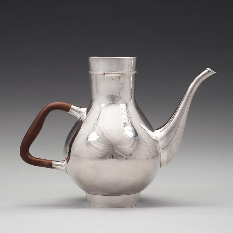 Sigurd Persson, kaffekanna, Stockholm 1958, sterling, smed Karl Ivan Karlsson.
