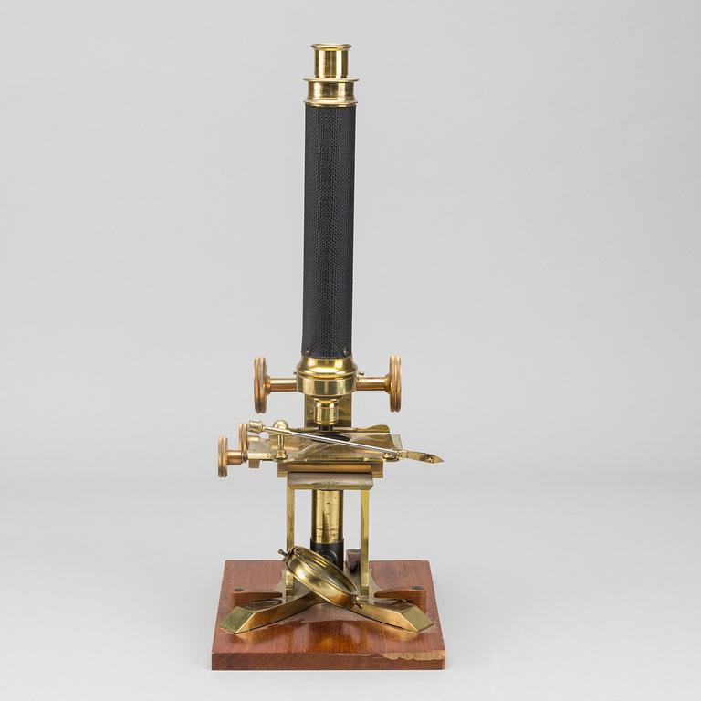 A Newton monocular microscope, mid 1800's.