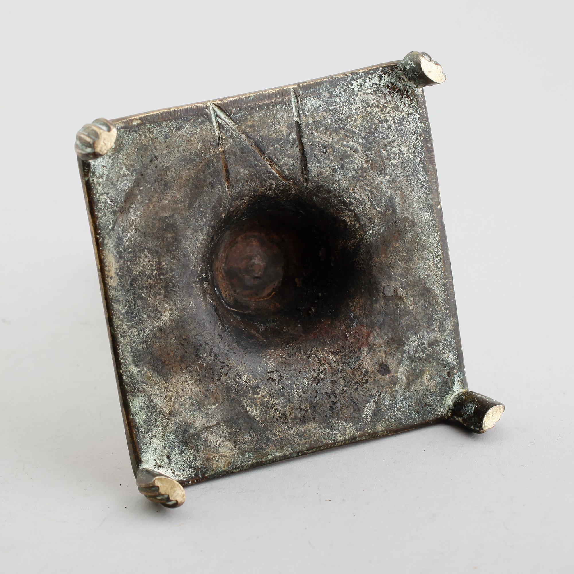 LJUSSTAKE, mässing, 1600-tal.