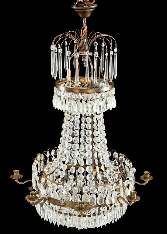 LJUSKRONA, gustaviansk stil, omkring 1900-talets mitt. Höjd ca 85 cm.