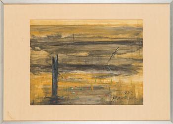 Olavi Haarala, oil and mixed media on paper, signed and dated 1972.