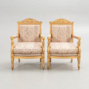 Kamstolar, 1 par, empire stil, 1900-tal.