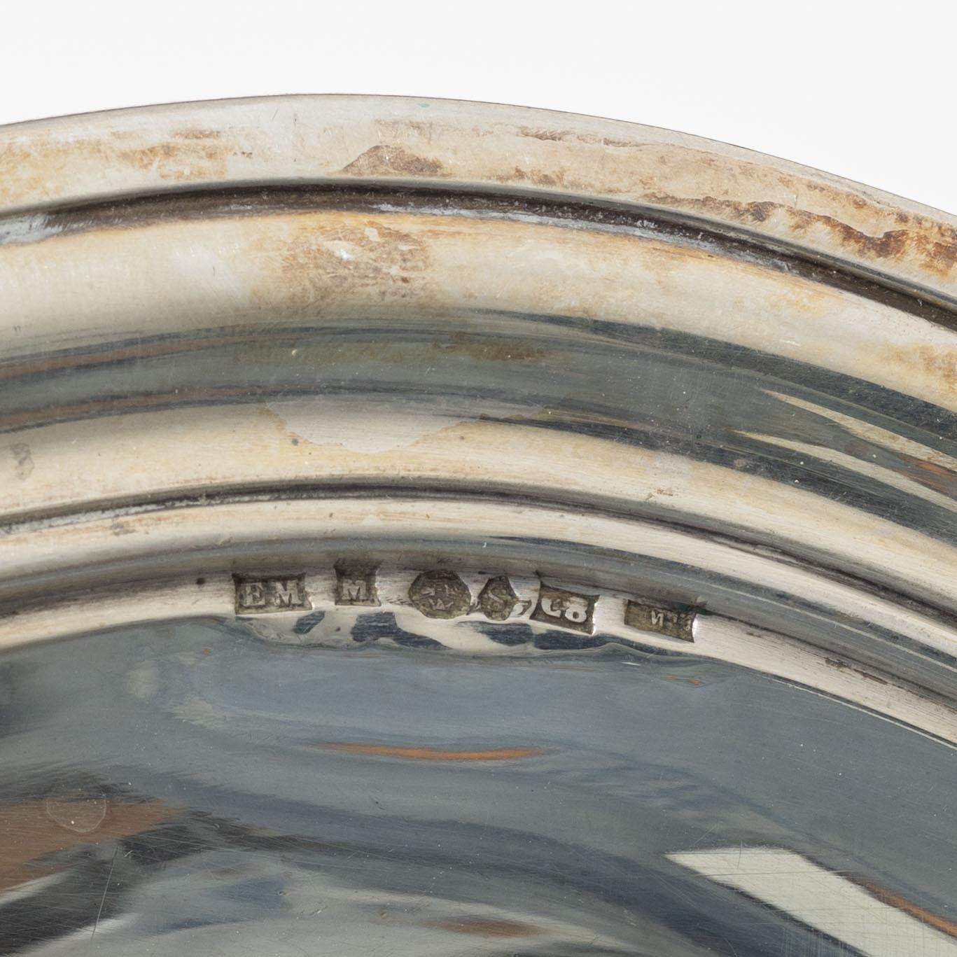 Dish, silver, E Möller, Malmö, 1929.
