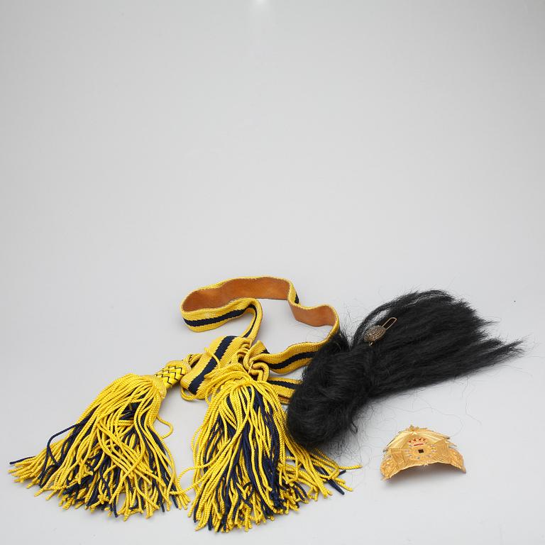 PARTI MILITARIA, 7 delar, Sverige 1800-tal.