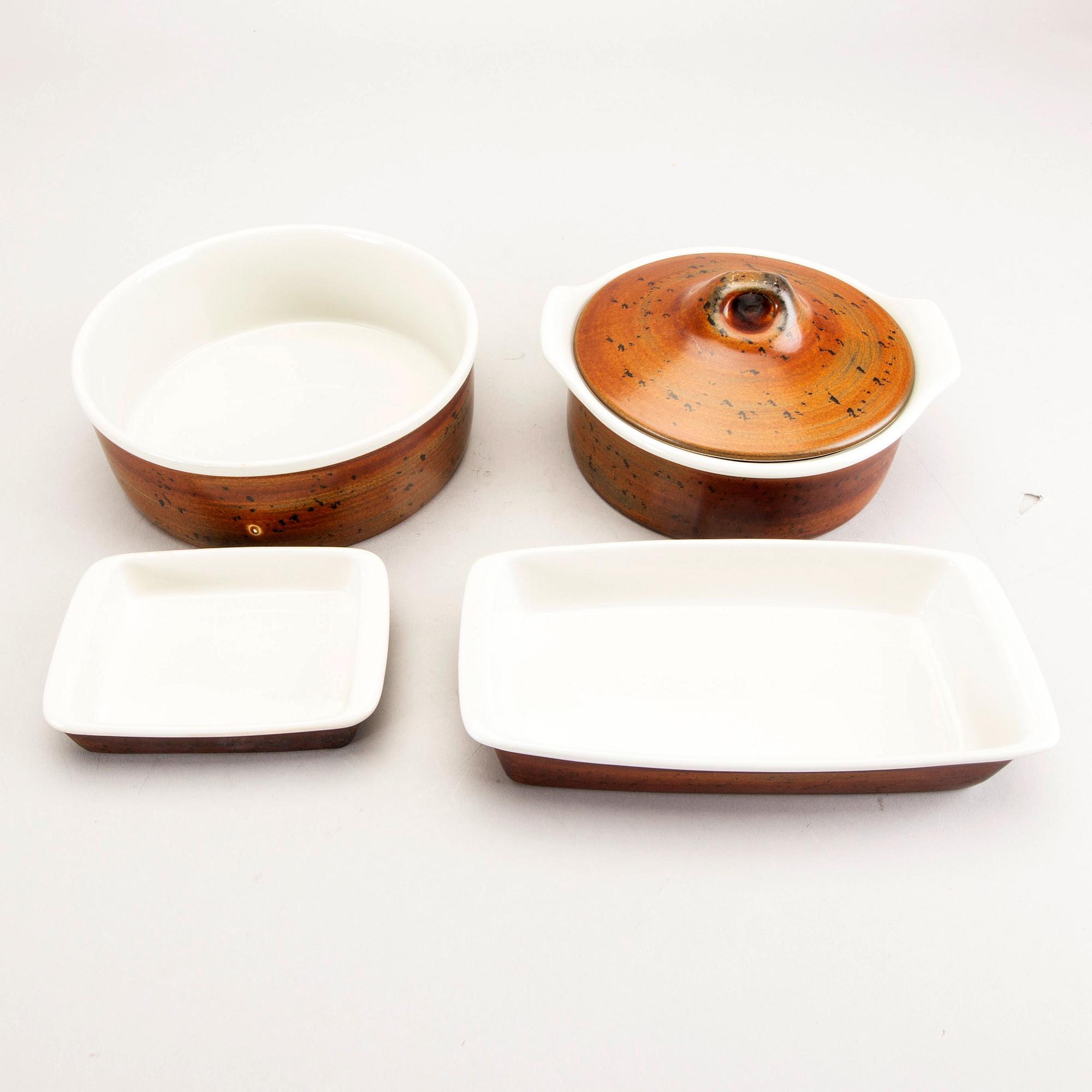 Stig Lindberg, tableware, 54 parts, ovenproof goods, "Coq", Gustavsberg.
