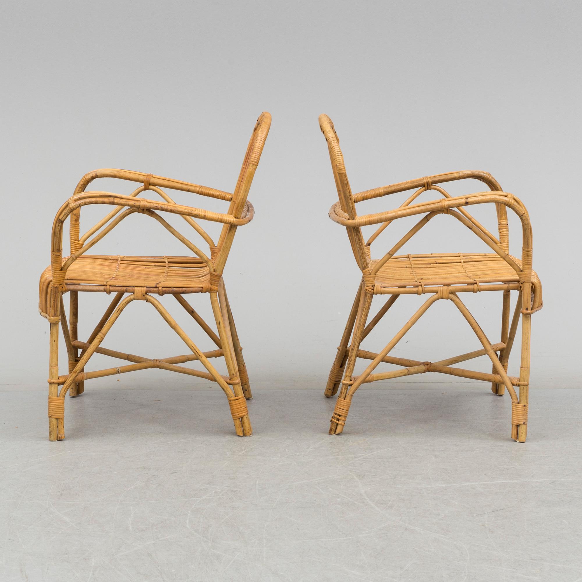 FÅTÖLJER, ett par, 1900-talets mitt.