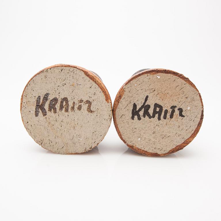 Ulla & Gustav Kraitz, Candle holders, a pair.