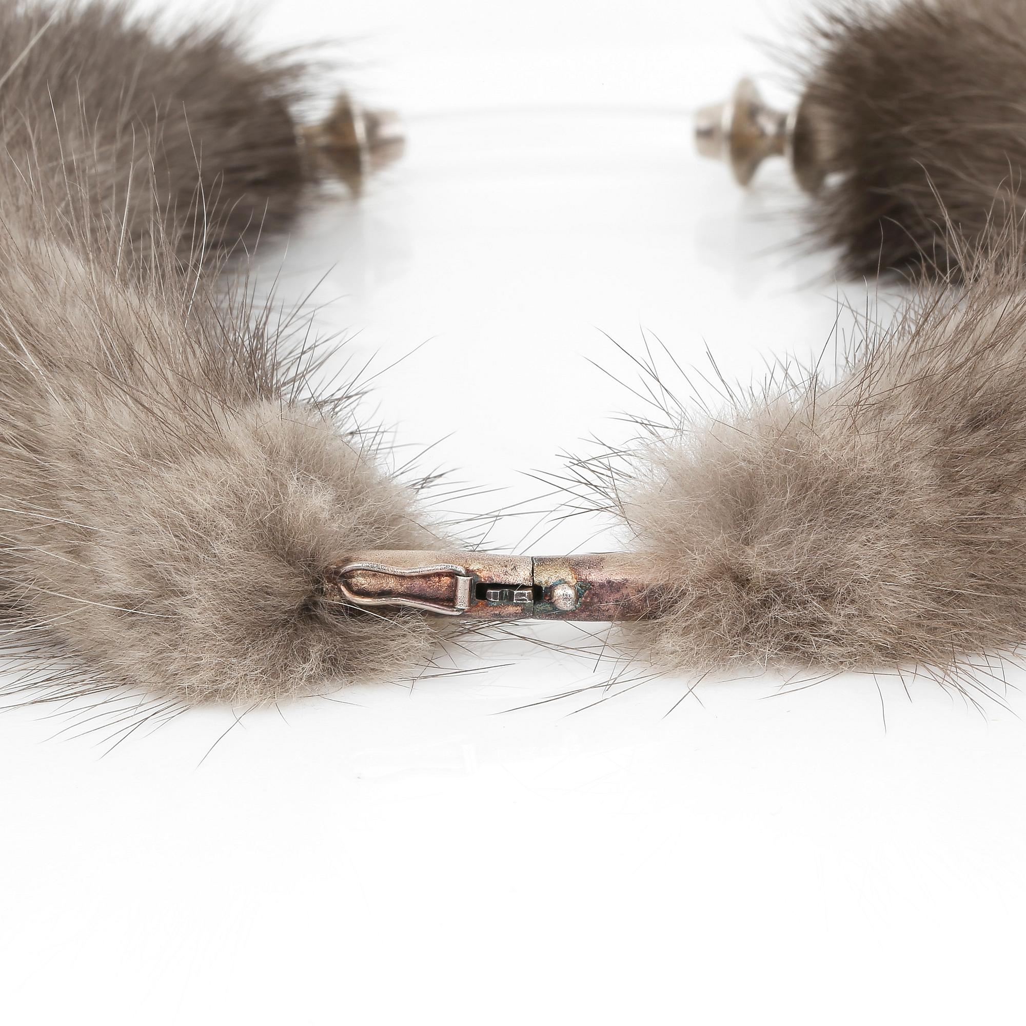 COLLIER, päls, silver och akryl, Björn Weckström, Lapponia.