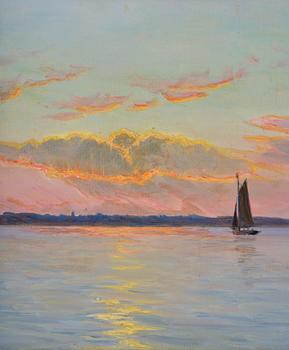 Albert Edward Wang, Sunset outside Hellerup.