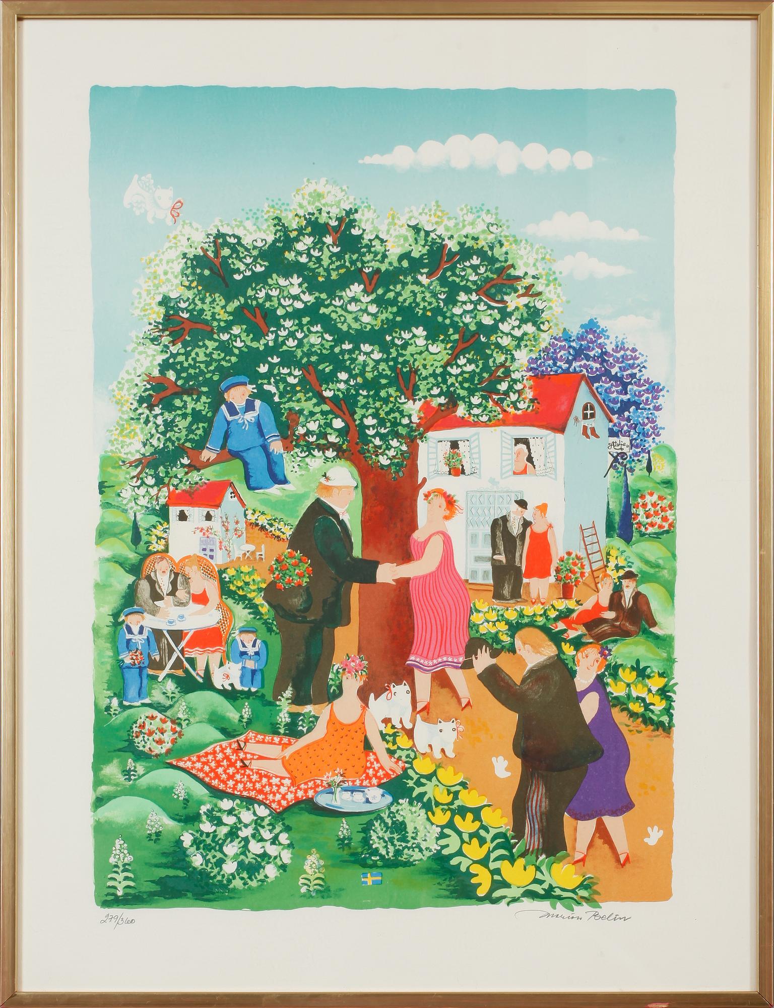 MARION BELIN, färglitografi, signerad och numrerad 279/360.