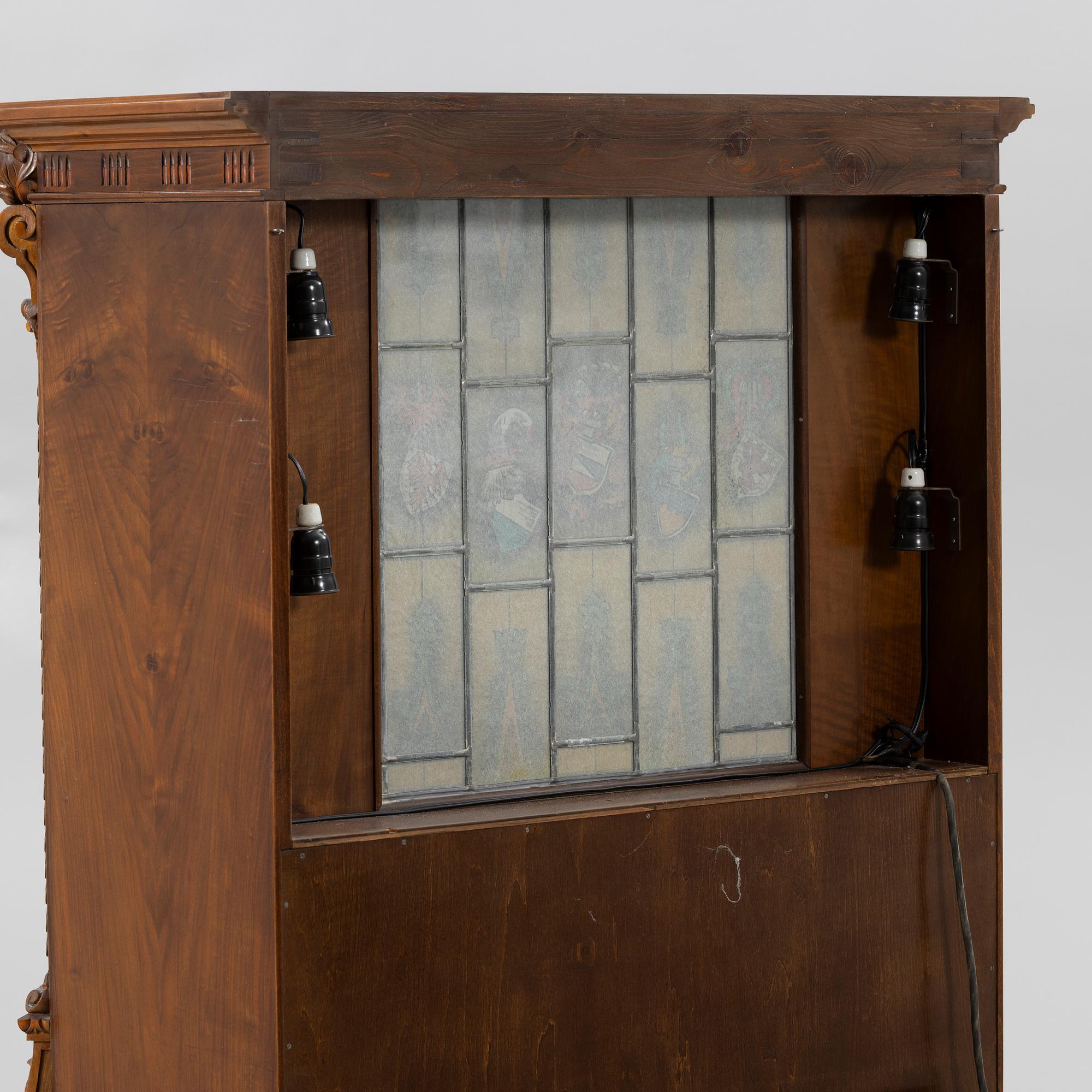 Bar cabinet, Baroque style, probably Gärsnäs, 1950s–60s.