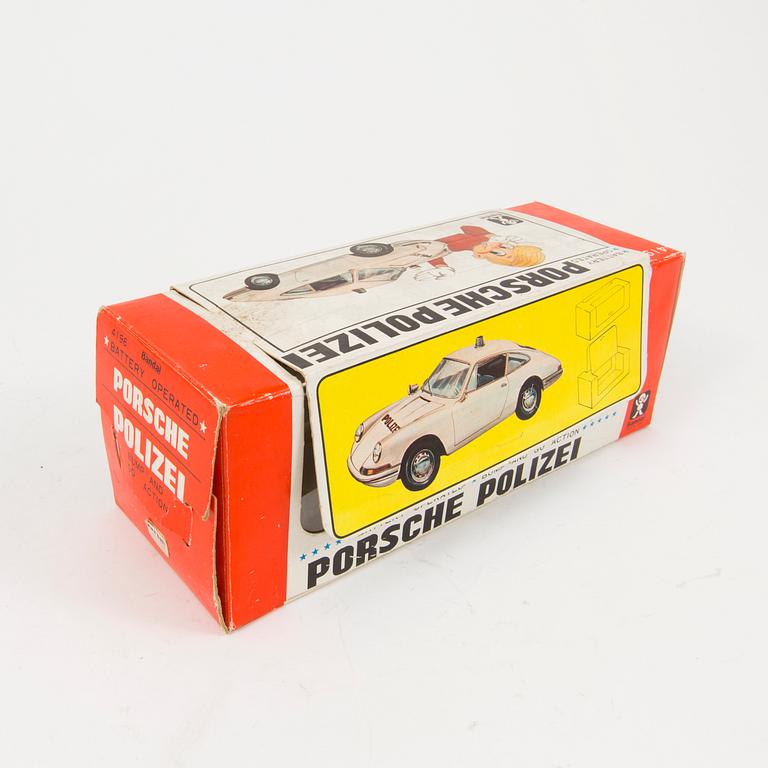 A tinplate Bandai "Porsche Polizei", Japan, 1960s.