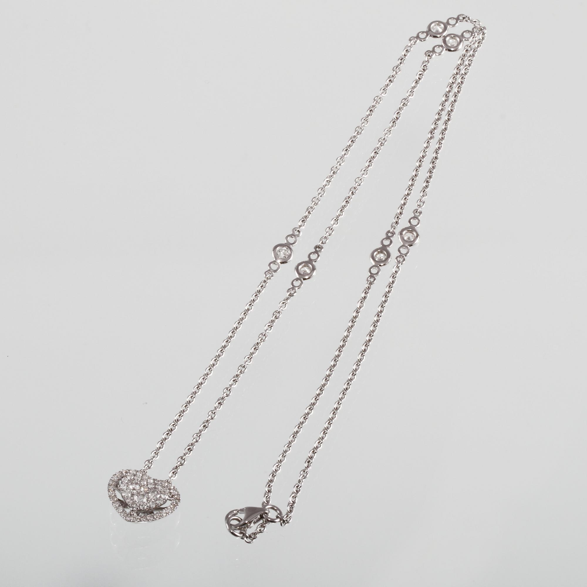 HÄNGE, 18k vitguld med briljantslipade diamanter, 0.60 ct. Vikt 5 g.