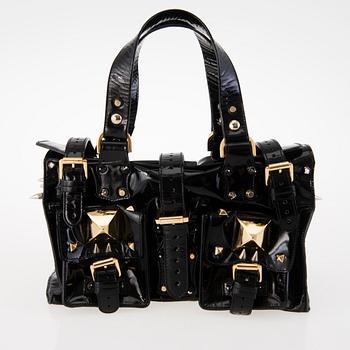 MULBERRY Black Patent Leather Roxanne for GILES Bag.