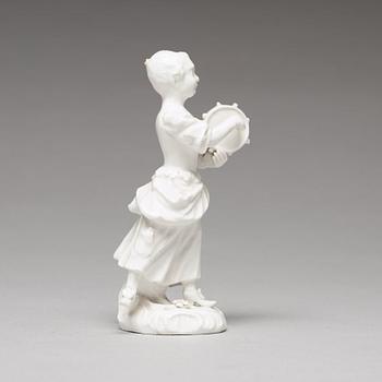 FIGURIN, mjukt porslin. Marieberg, 1700-tal.