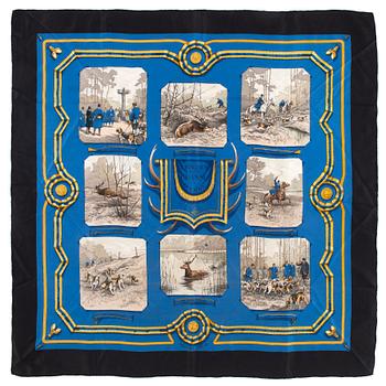 621. HERMÈS, silk scarf, "Épisodes de la Chasse à Courre".