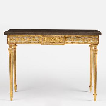 Konsolbord, av Pehr Ljung (1743-1819) bildhuggare i Stockholm, Sengustavianskt.