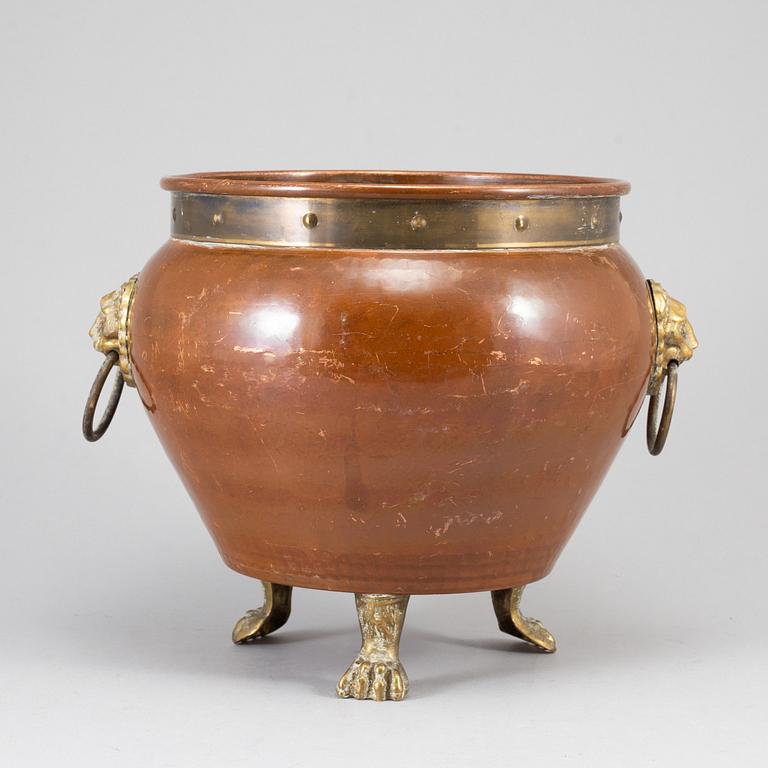CHAMPAGNEKYLARE, mässing och koppar, 1800-tal.