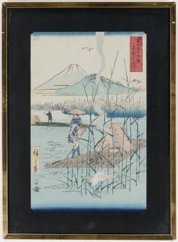 Ando Utagawa Hiroshige · ANDO UTAGAWA HIROSHIGE, färgträsnitt, 1800-tal.