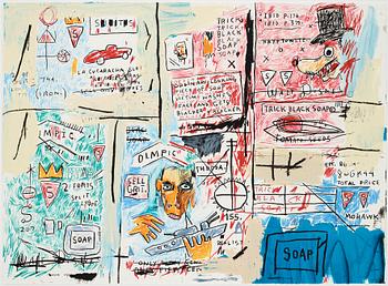 Jean-Michel Basquiat After, ”Ascent, Olympic, Leeches, and Liberty”.