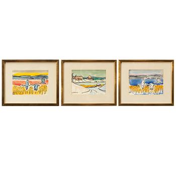 Erling Ärlingsson, "Utterbyn", Flying geese, 3 pcs.
