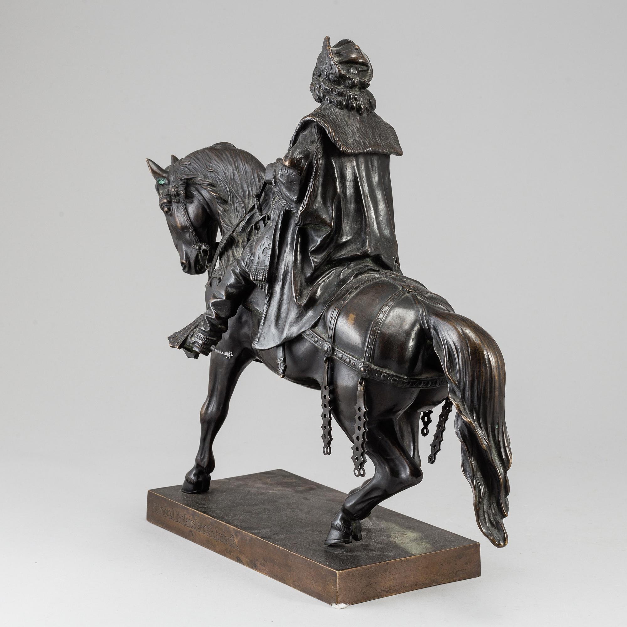 BOHUSLAV SCHNIRCH, sculpture. Bronze. Stamp signed. Height 39.5 cm, length 38 cm.