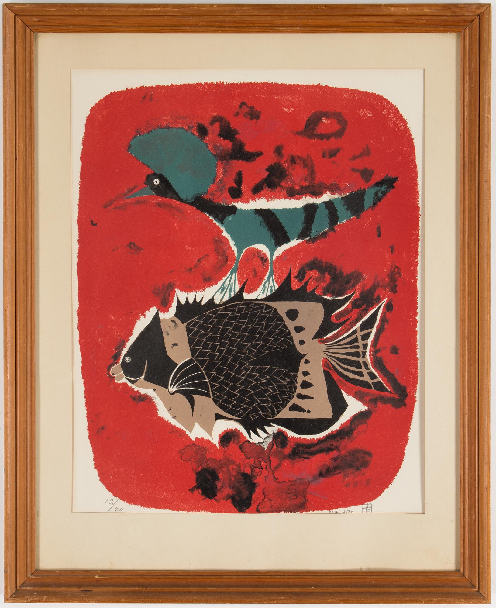 A litograph by NAONDO NAKAMURA, signed and numbered.