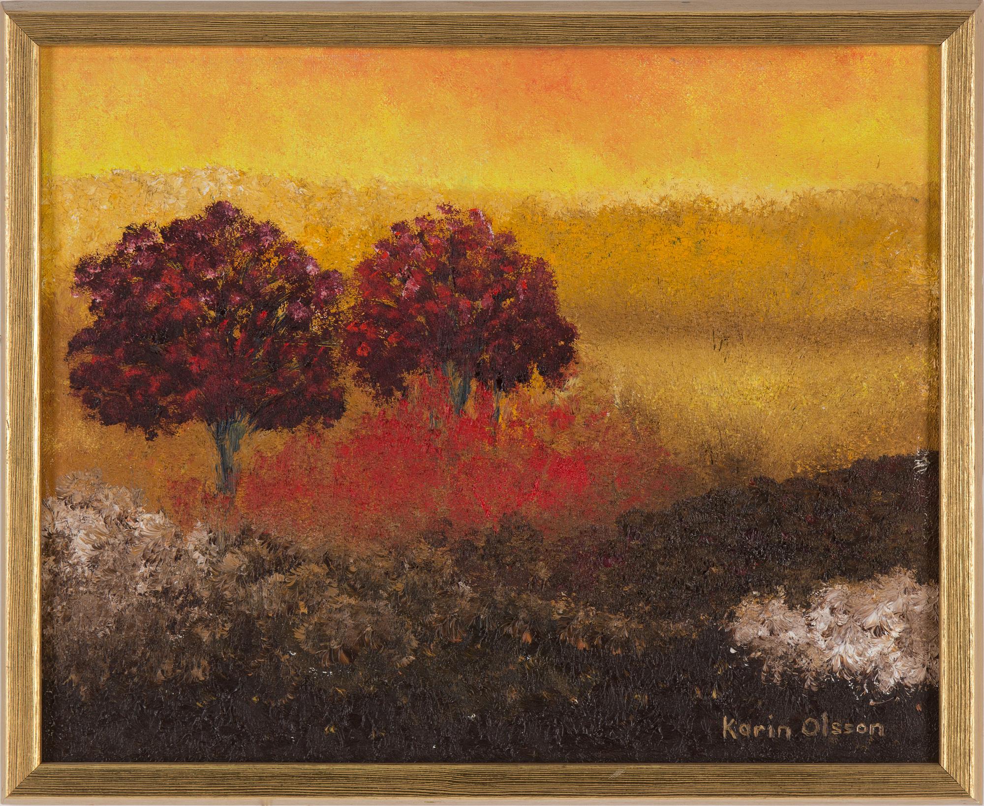 KARIN OLSSON, oil on canvas, signed. - Bukowskis