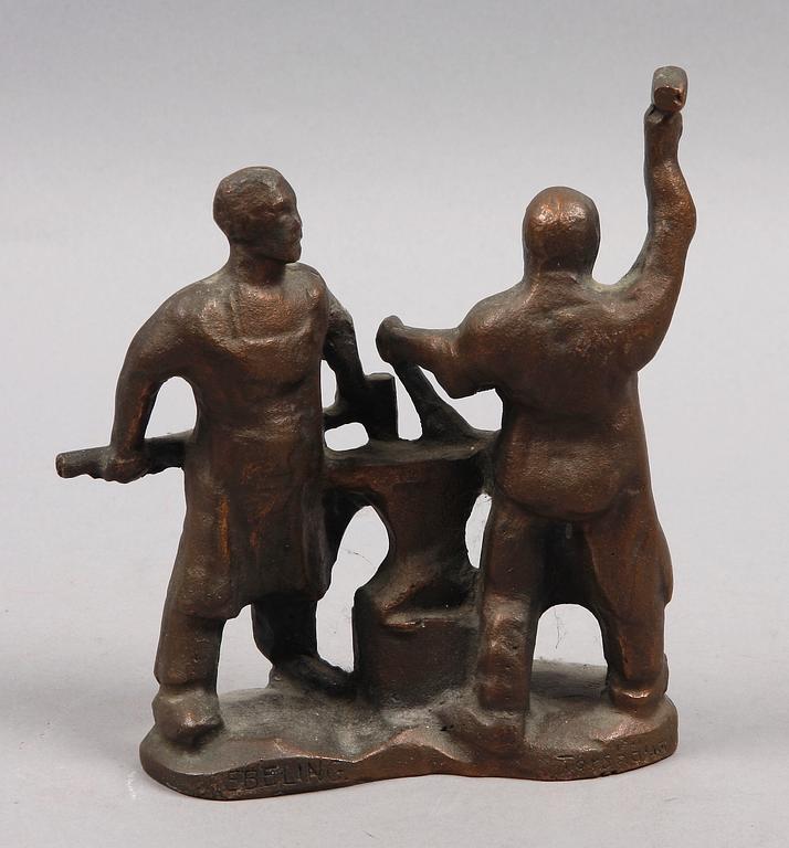 ALLAN EBELING, skulptur, brons. Sign. Torshälla.