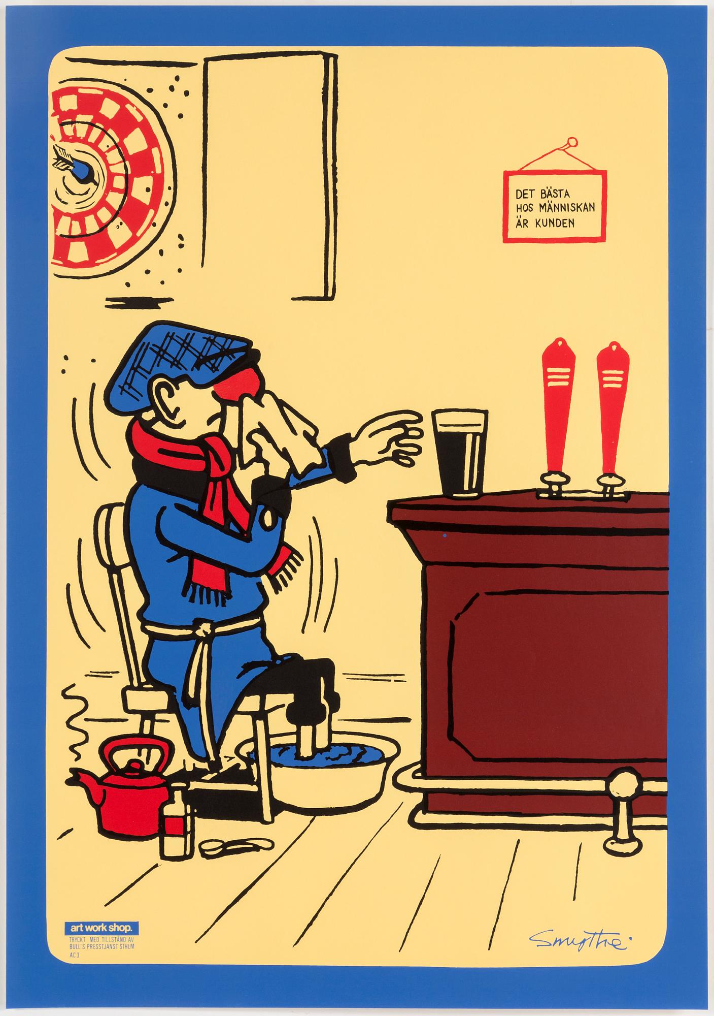 AFFISCHER, 5 st, "Tuffa Viktor", Bull's Presstjänst, Art Work Shop, 1960-tal.
