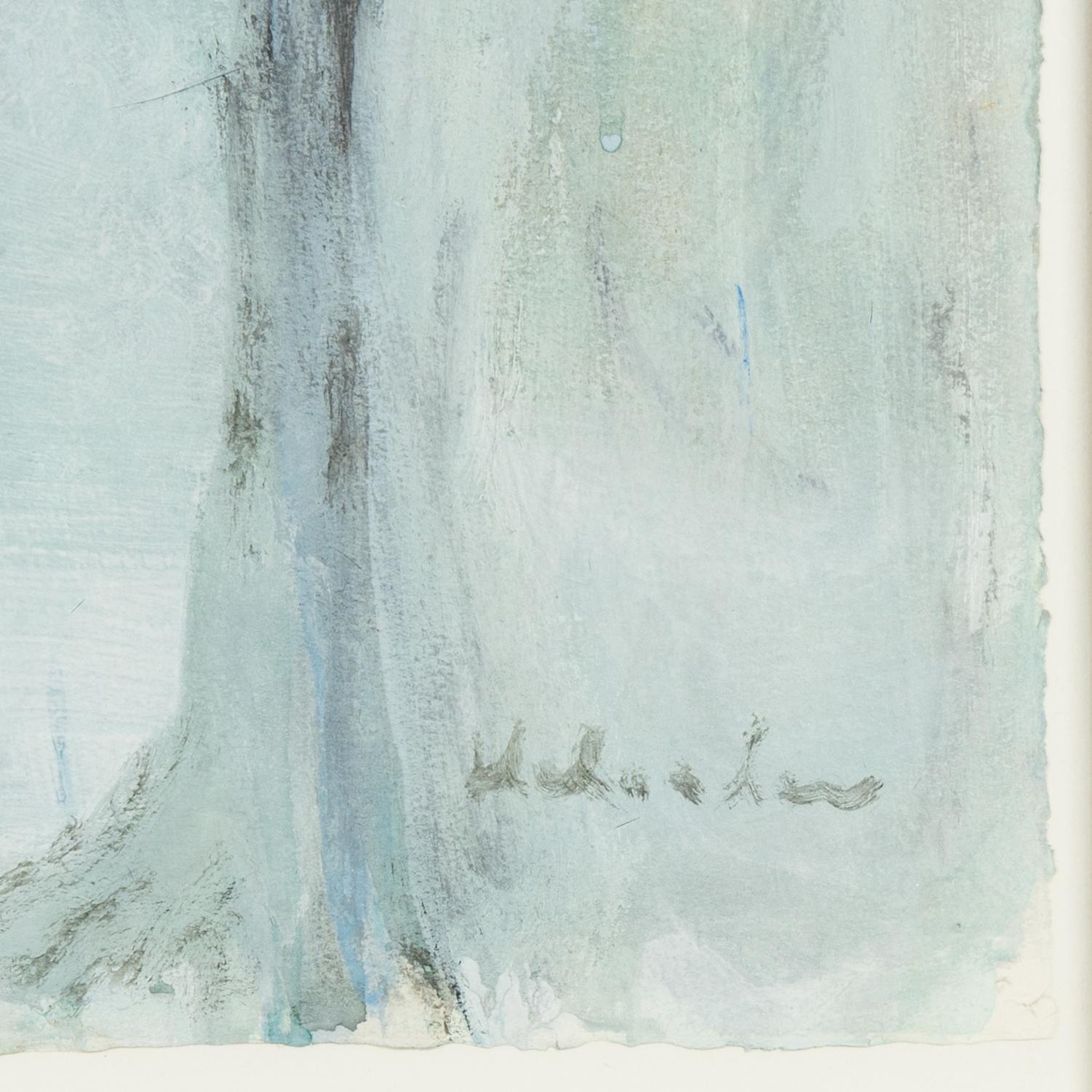 Ruben Heleander, gouache, signerad.