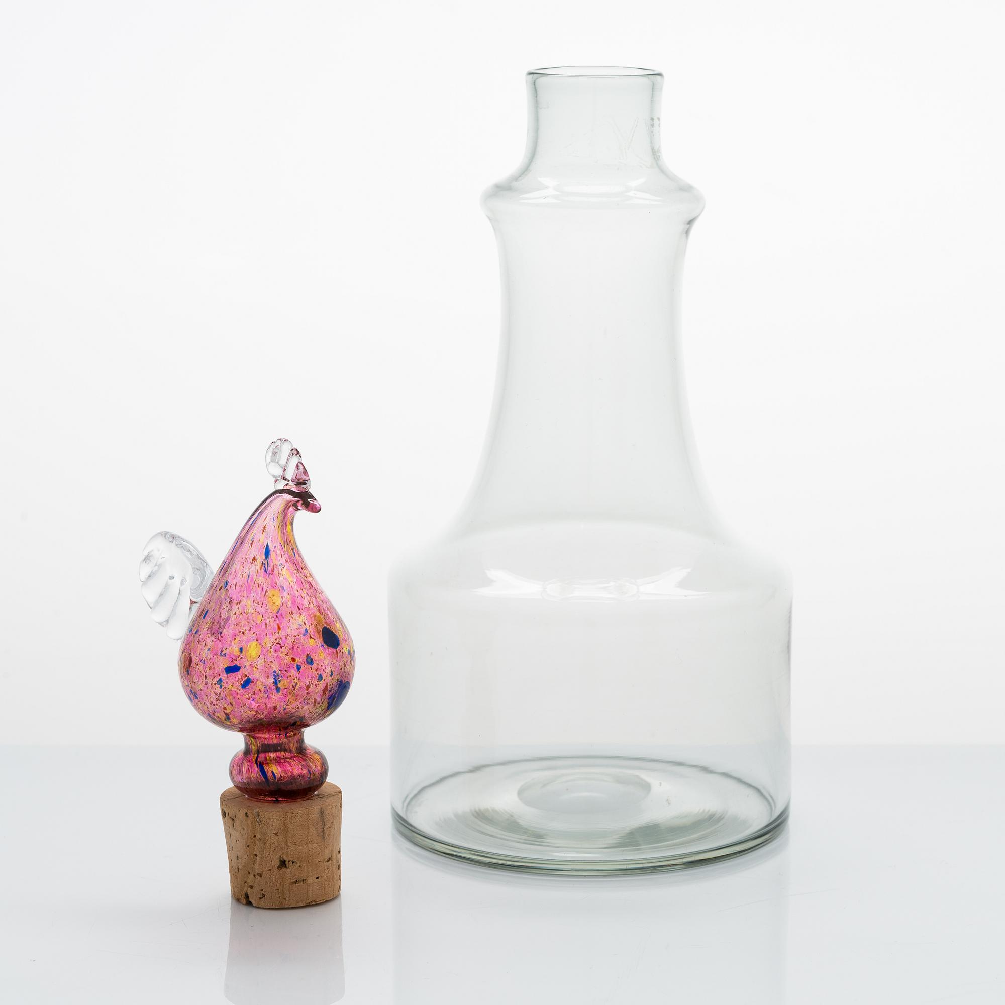 Kaj Franck, a decanter signed K. Franck, Nuutajärvi Notsjö -63.