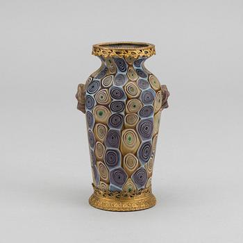 FRATELLI TOSO, ascribed  an Art Nouveau murrine glass vase.