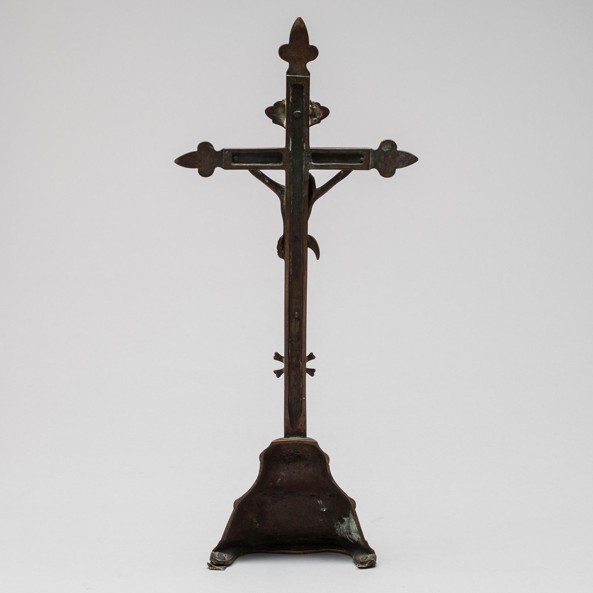 KRUCIFIX, koppar, 1700/1800-luku.