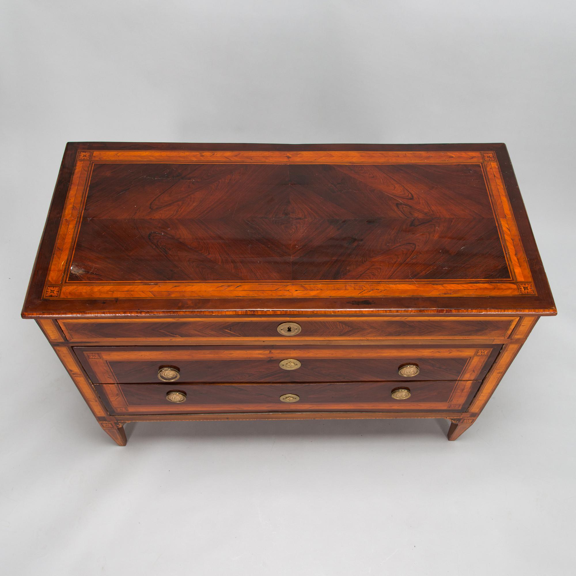 A Louis XVI chest of drawers, Italy, second half of the 18th century.