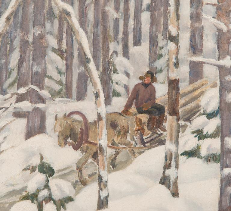 Marcus Collin, Hevoskuljetus metsässä.