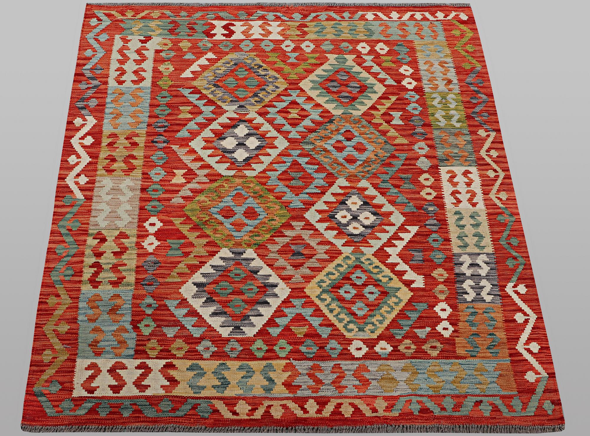 A rug, Kelim, ca. 204 x 143 cm.