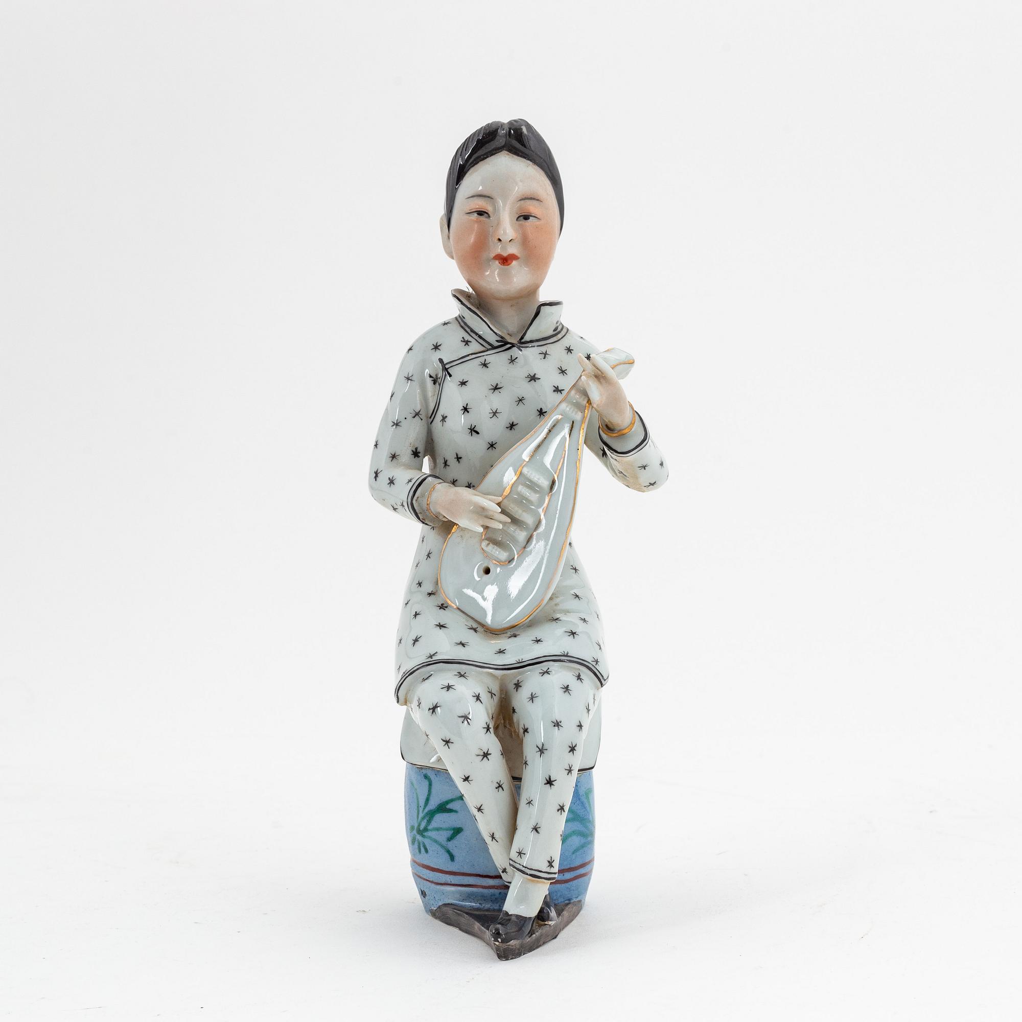 Figurin, porslin, Kina, 1900-tal.