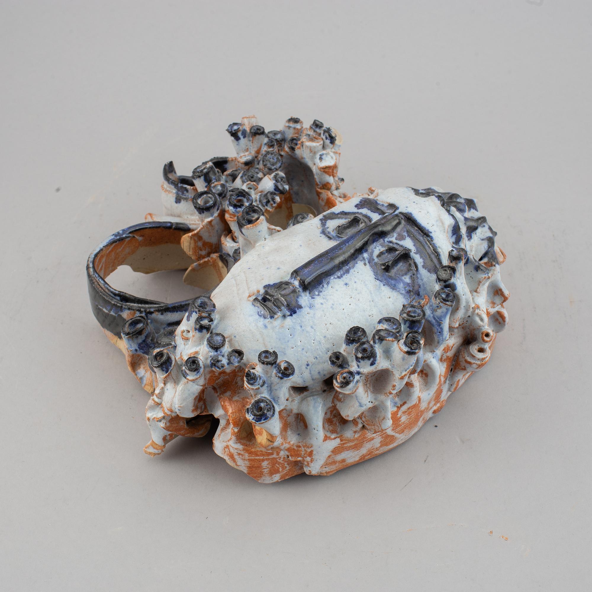 Hertha Hillfon, a ceramic wall sculpture, signed.