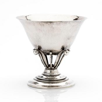 Johan Rohde, bowl on foot, sterling silver, Georg Jensen, Copenhagen, 1920.