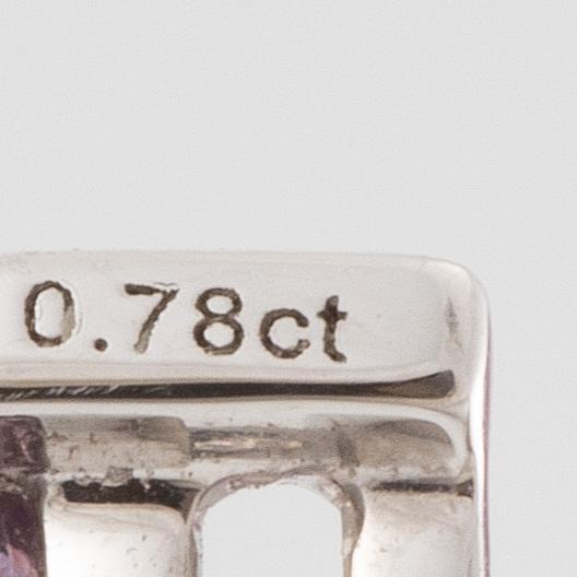 Örhängen 18K vitguld med rosa safirer.