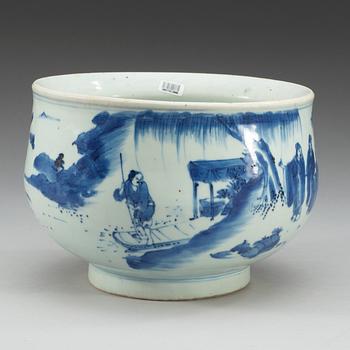 A blue and white deep bowl, Ming dynastin, Chongzhen omkring 1630-1640.